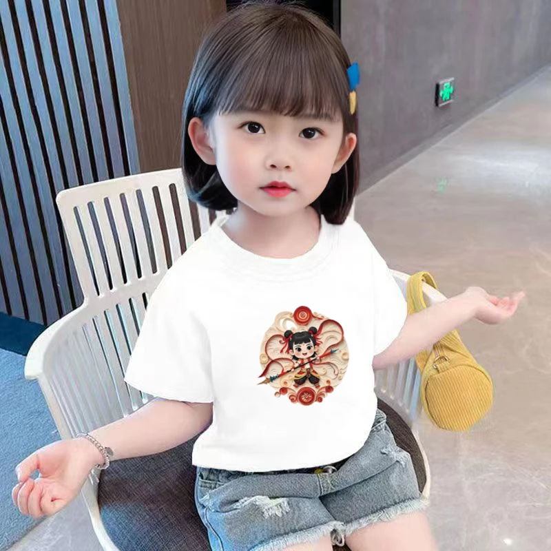 夏季女童T恤纯棉短袖韩版薄款女宝半袖宽松洋气小童宝宝体恤女孩