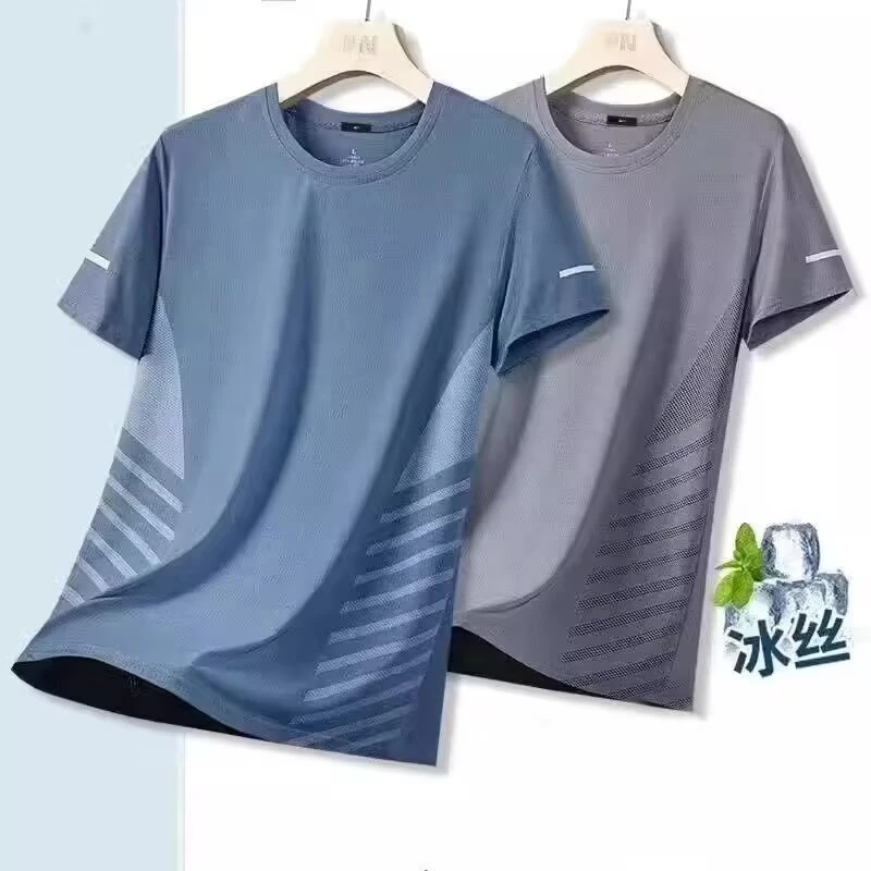 运动短袖t恤男夏季韩版潮流简约半袖上衣港风宽松休闲速干体恤衫
