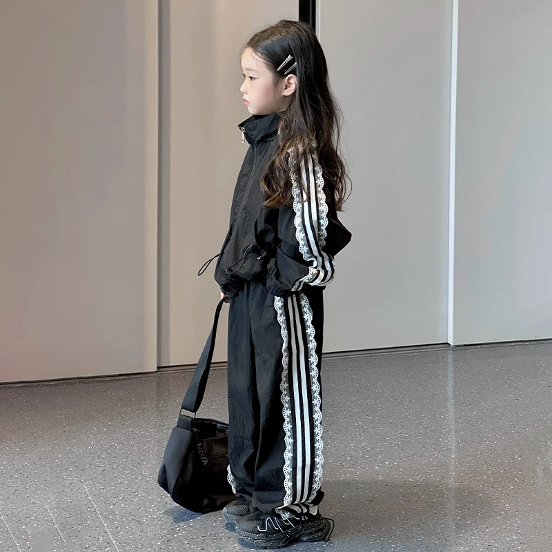 韩系慵懒女童套装秋装2025新款洋气儿童运动衣服女孩秋季炸街穿搭
