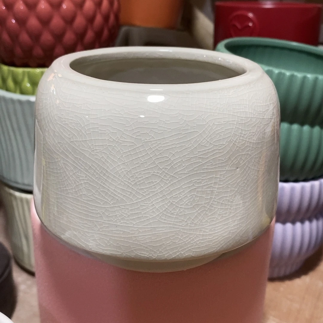 摆件陶陶盆有孔 窑裂修补 介意勿拍