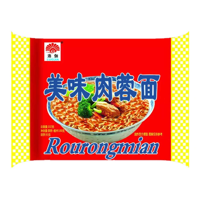 上海快乐洛伽美味肉蓉面方便面怀旧102g老包装火锅面8090童年回忆