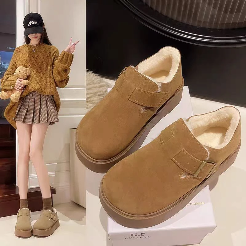 小敏家  清货~就几双 秋冬新款百搭全包保暖舒适勃肯鞋991