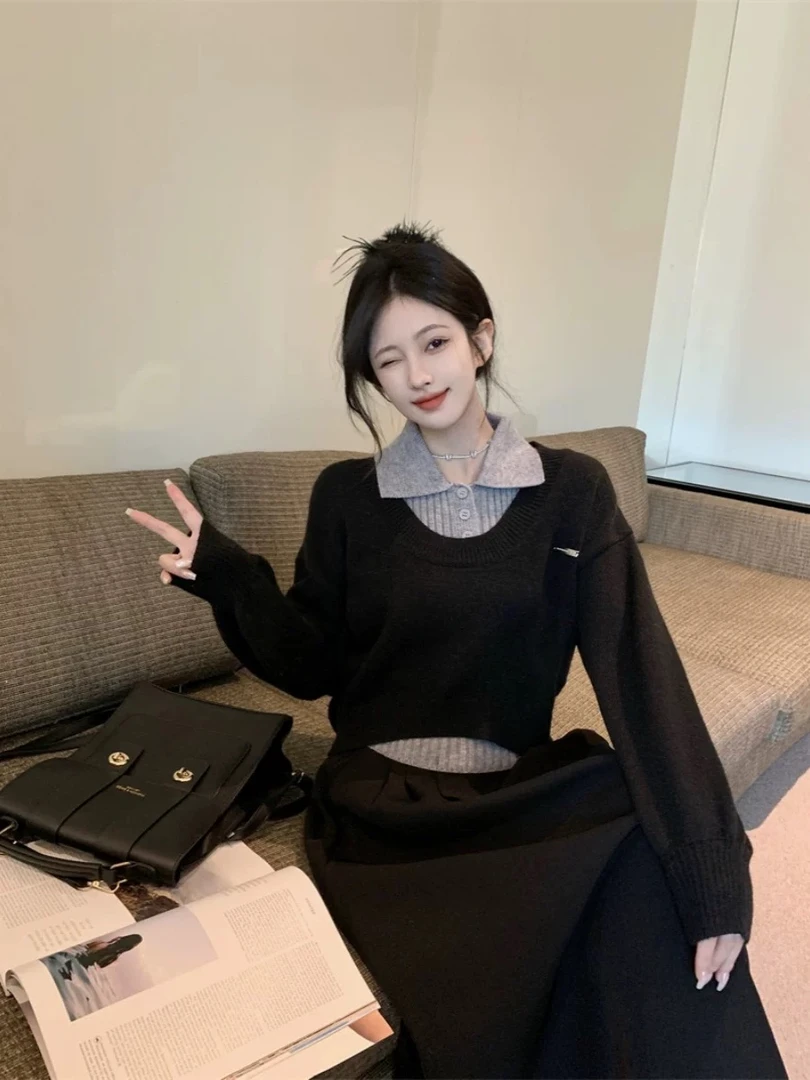 小美合集【001-299】春秋新款韩系甜美可爱慵懒毛衣百搭上衣