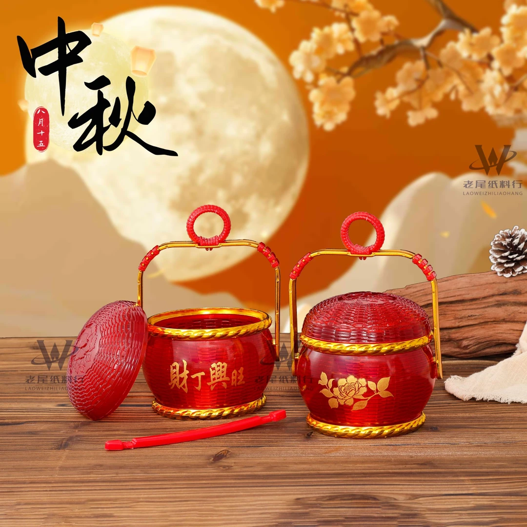 2025年潮汕特色中秋节新款花篮蜡烛灯