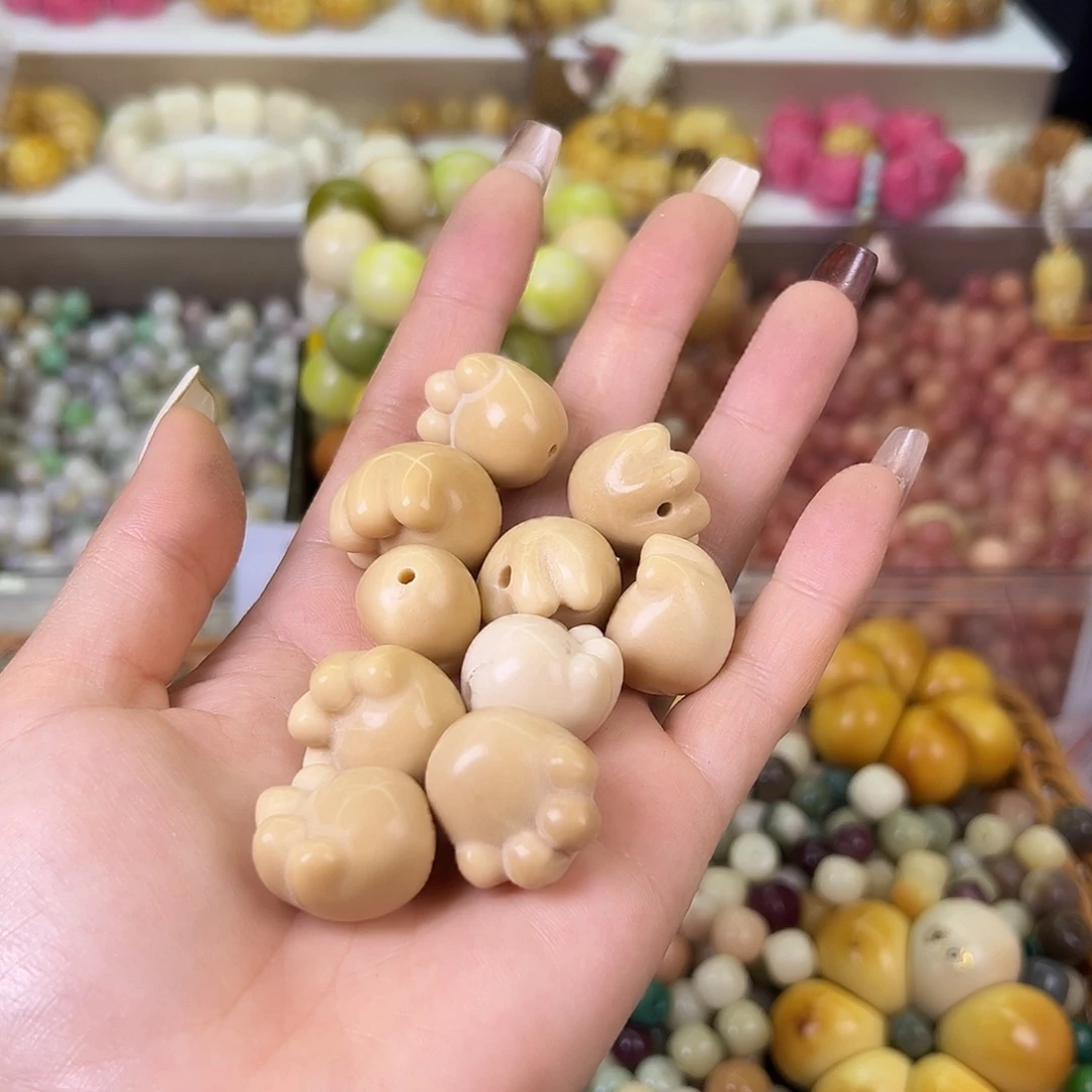 菩提根/象牙果吊坠微瑕茶色猫爪10颗有裂