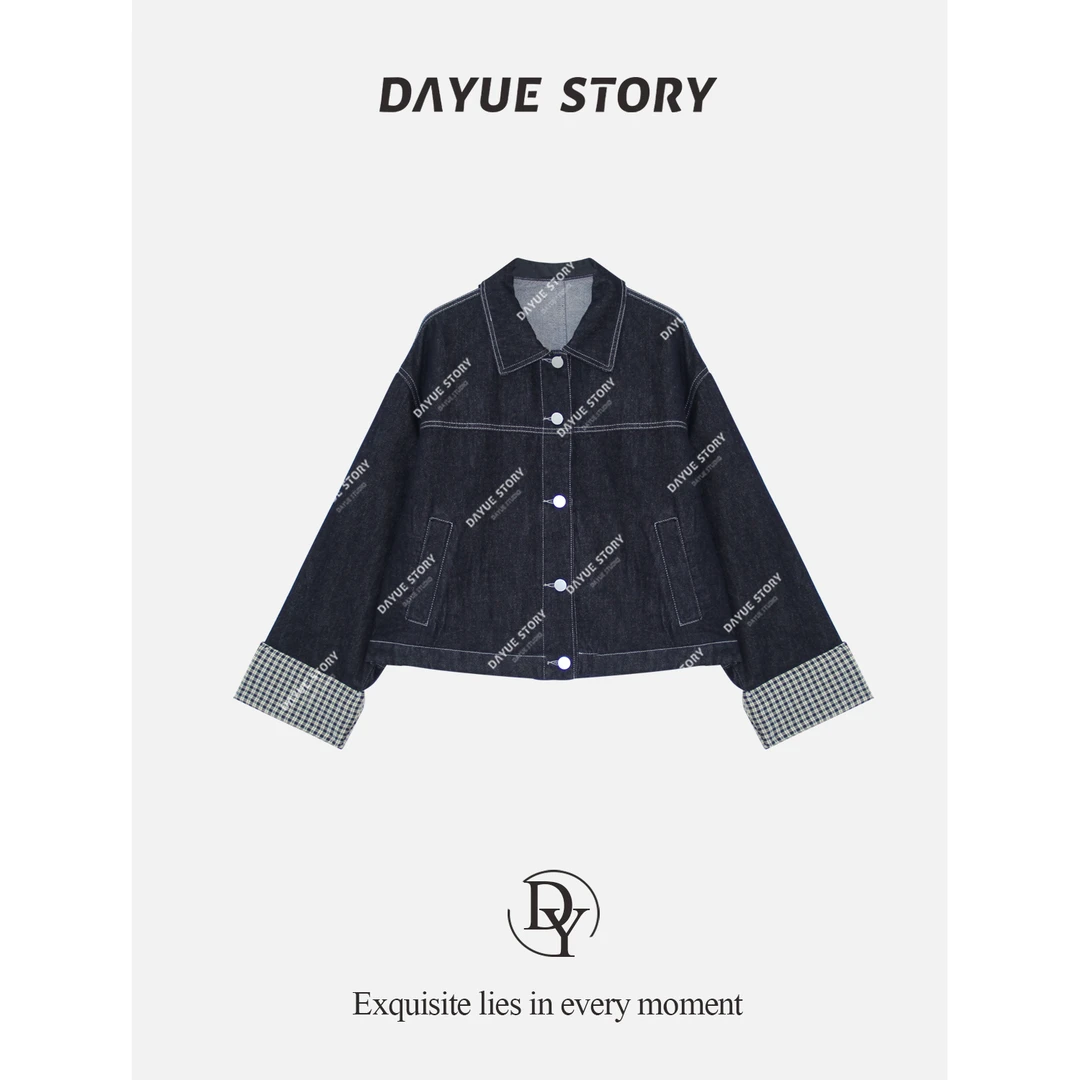 DAYUE【诺丁山】墙推！不费力穿搭时尚又减龄韩版百搭拼接牛仔外套