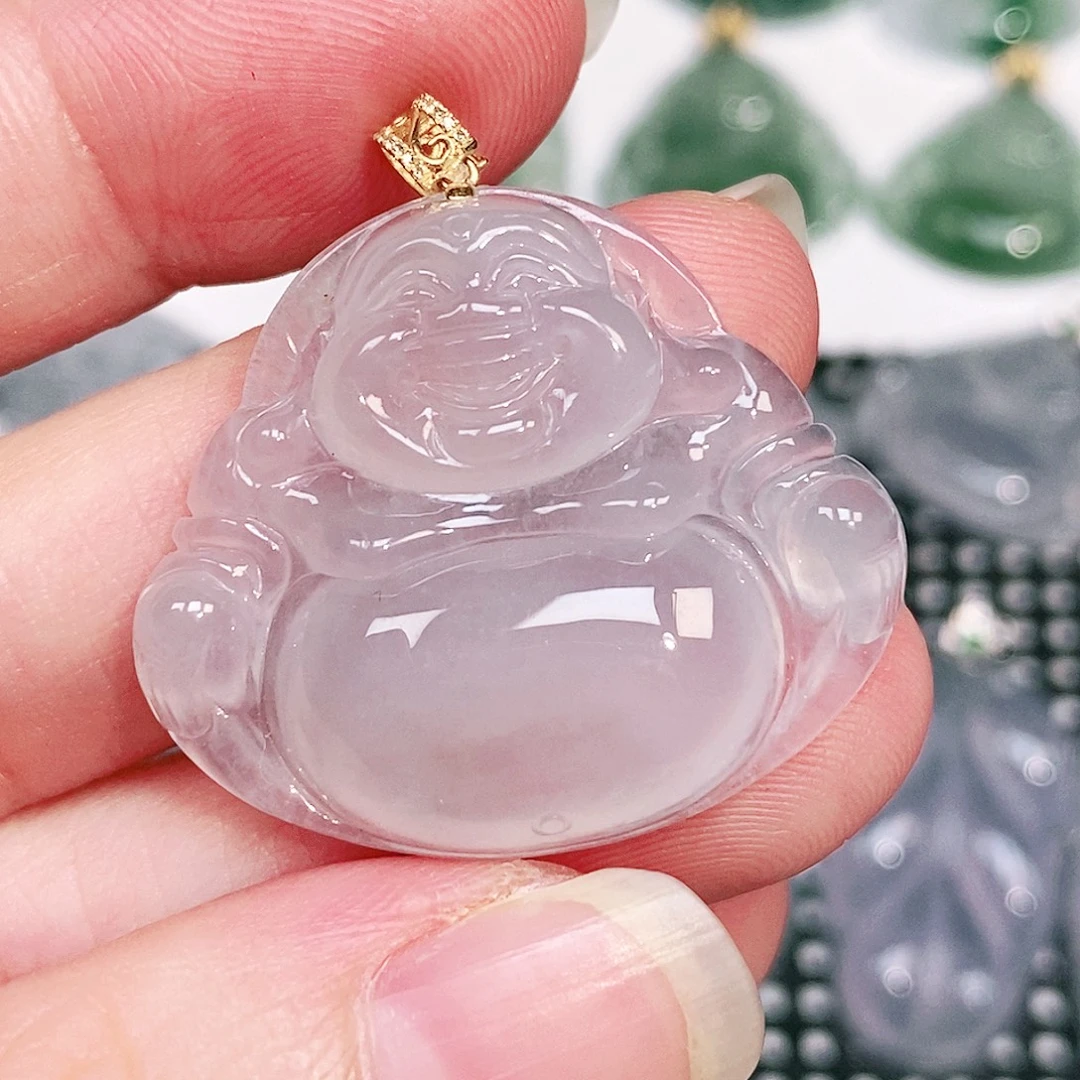 颈饰18K金镶嵌翡翠