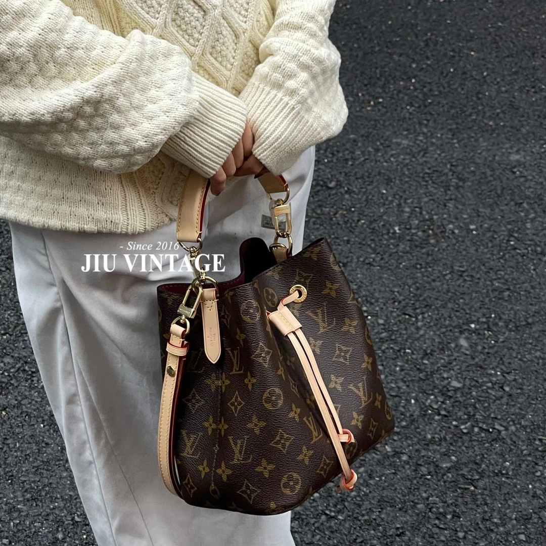99新 LouisVuitton/路易威登 老花neonoe bb水桶芯片JM15-0239
