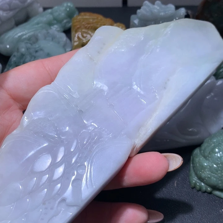翡翠未镶嵌颈饰保真天然A货翡翠