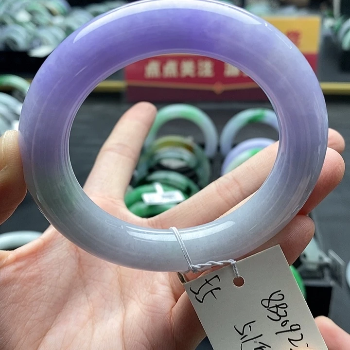 未镶嵌手镯翡翠55圆条