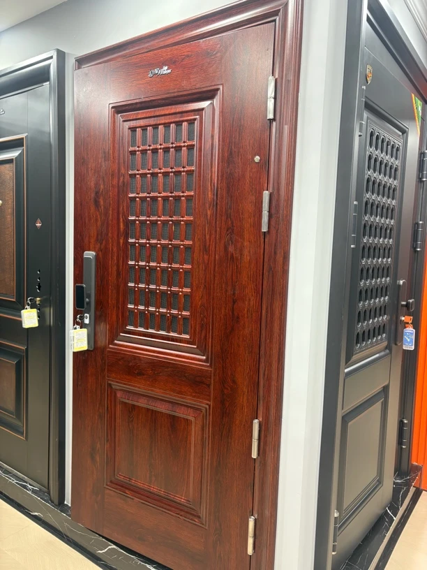 门中门锌合金配机械锁防盗门通风窗