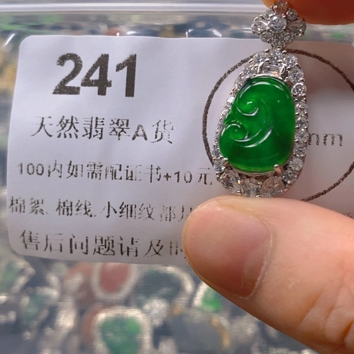 翡翠未镶嵌吊坠(不含链)