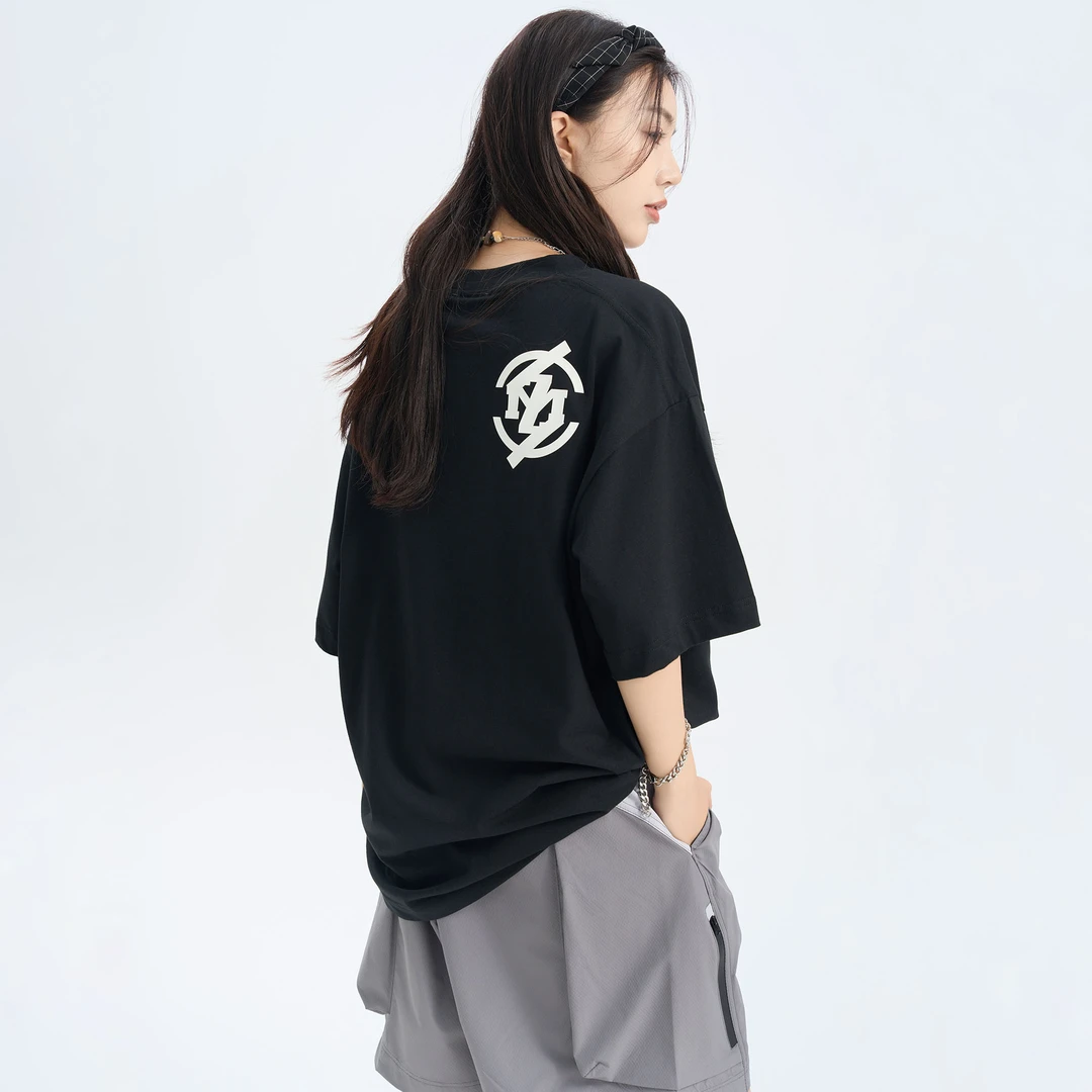 ZMOH260g重磅纯棉机车风T恤运动休闲潮流简约短袖高奢情侣男女款