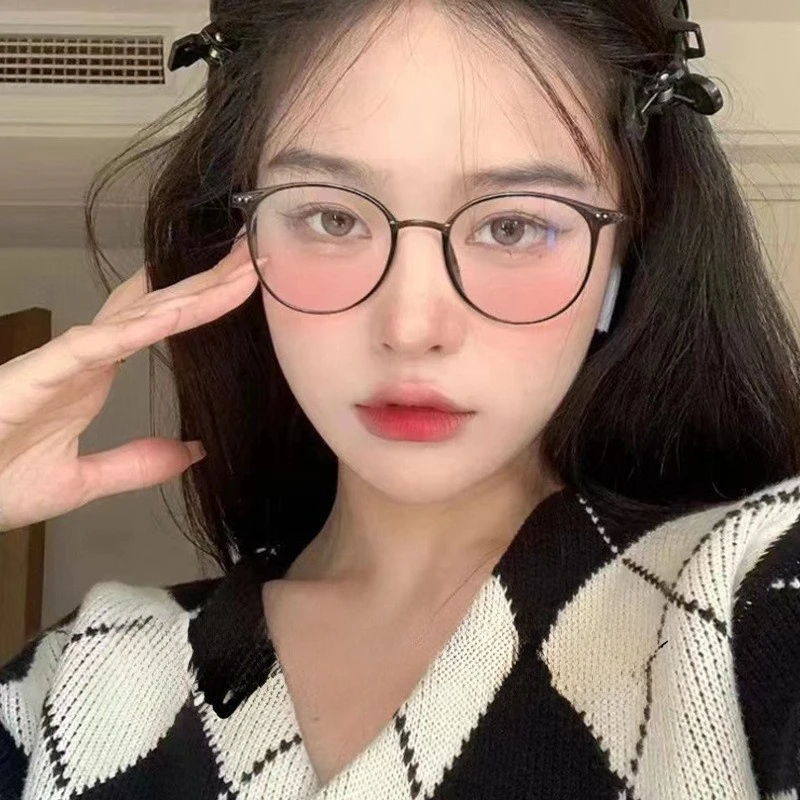 女韩版潮显脸小素颜神器超轻防蓝光近视镜片可配度超轻防蓝光眼镜