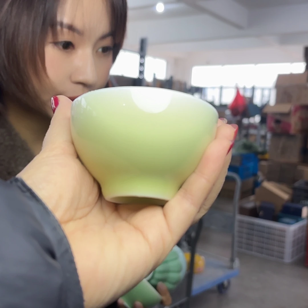 龙泉云间青瓷小米茶器