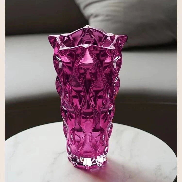 【新年限定】高档花瓶摆件客厅插花轻奢水晶玻璃瓶高级感鲜花盆装饰