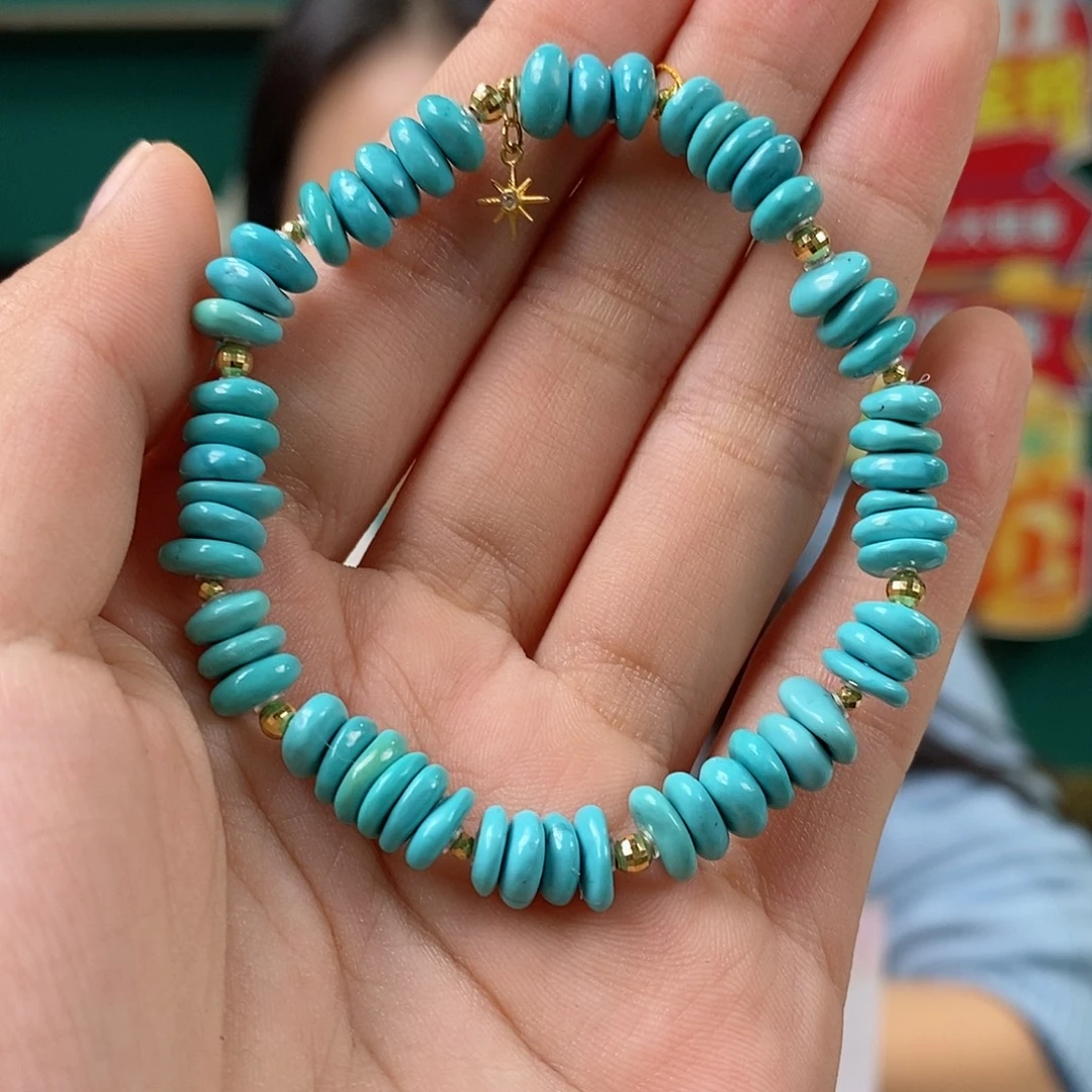 绿松石18K金镶嵌珠宝奇石