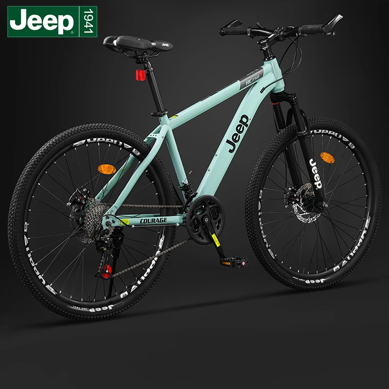 Jeep变速自行车RC750铝合金车架避震前叉可锁死变速碟刹学生骑行