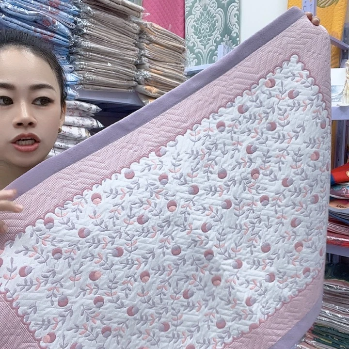 棉紫色小樱桃纯棉