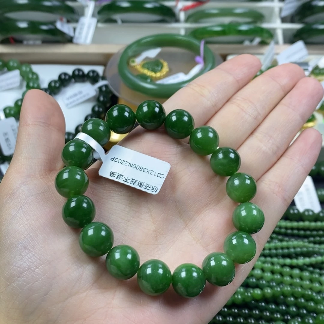 和田玉（碧玉）手串未镶嵌骑****?