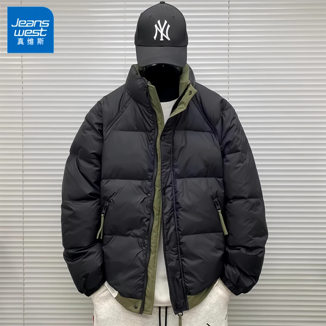 真维斯2025年立领棉衣服男士冬季新款青年日系休闲薄款保暖外套潮