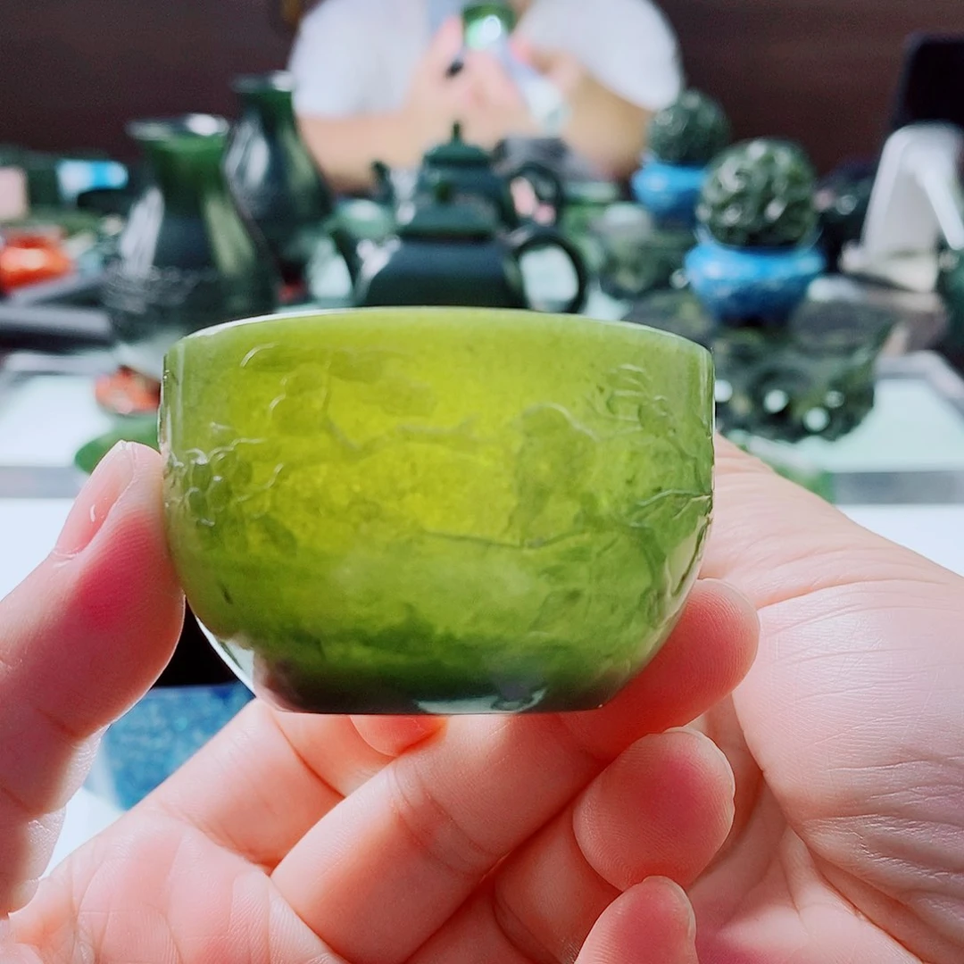 未镶嵌和田玉（青玉）摆件福利