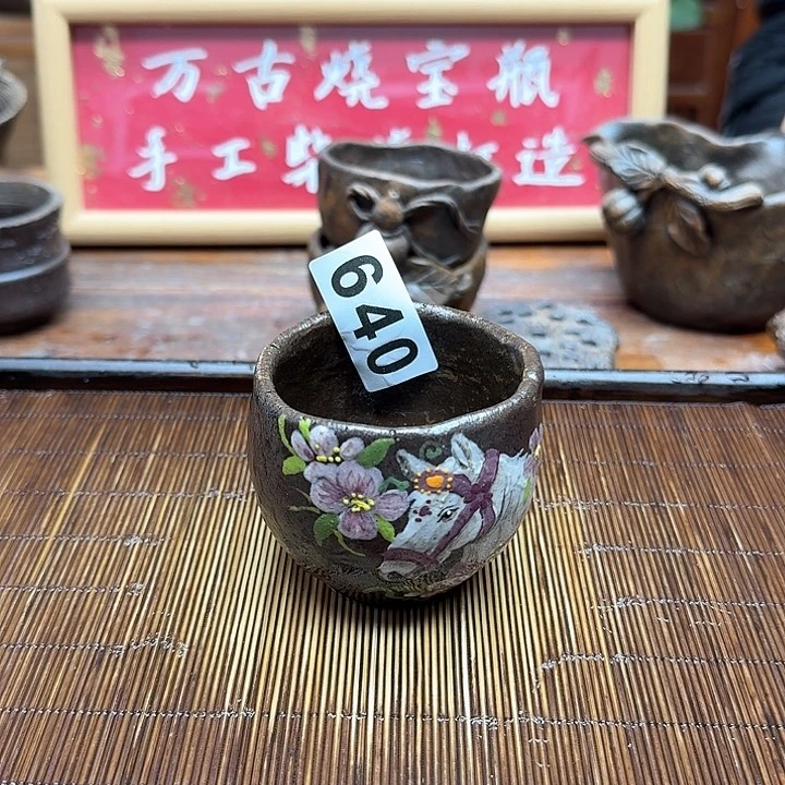 纯手工制作粗陶茶具