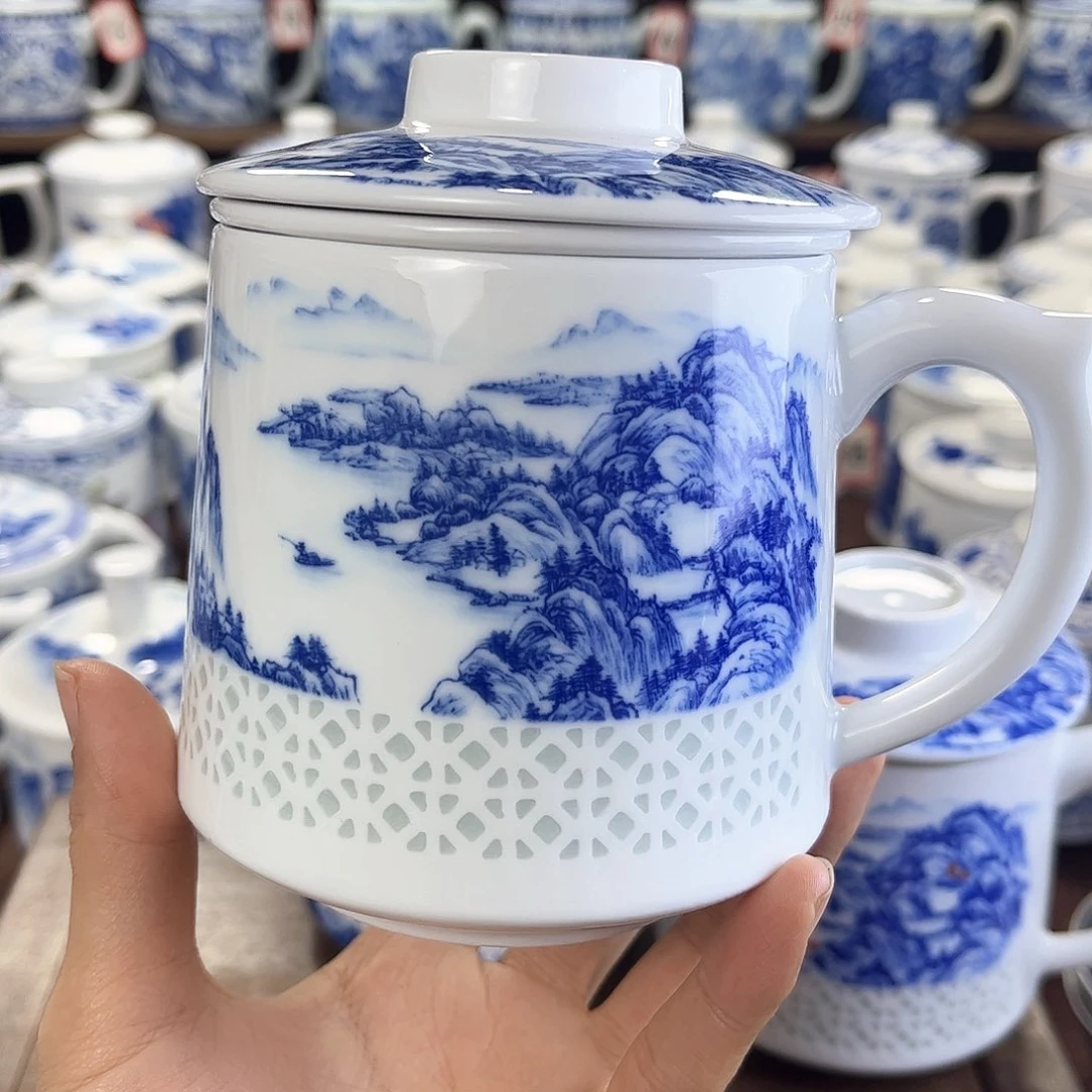 温*琴景德镇陶瓷马克杯带盖