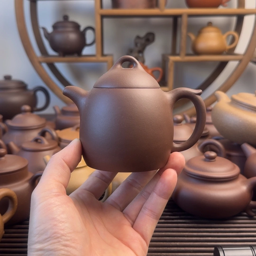 紫砂茶壶秦权280cc台西深井紫泥