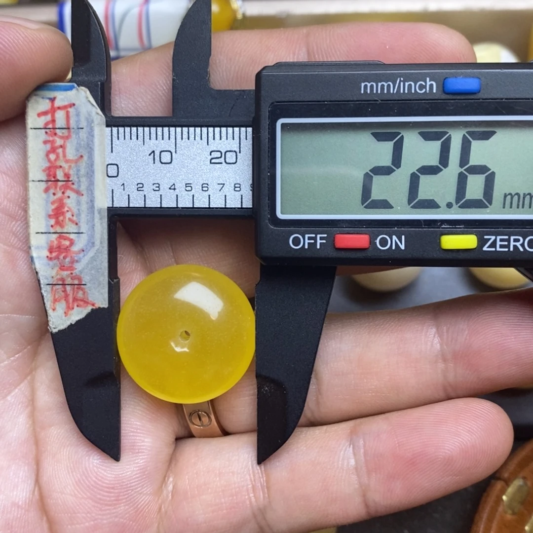 裸石蜜蜡未镶嵌22.6x9.7气泡平安扣