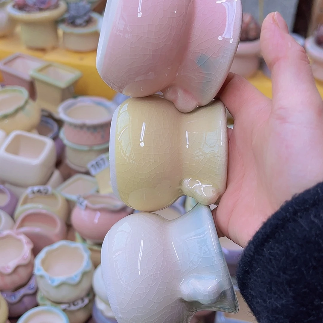 红陶陶瓷花盆当场满12包邮