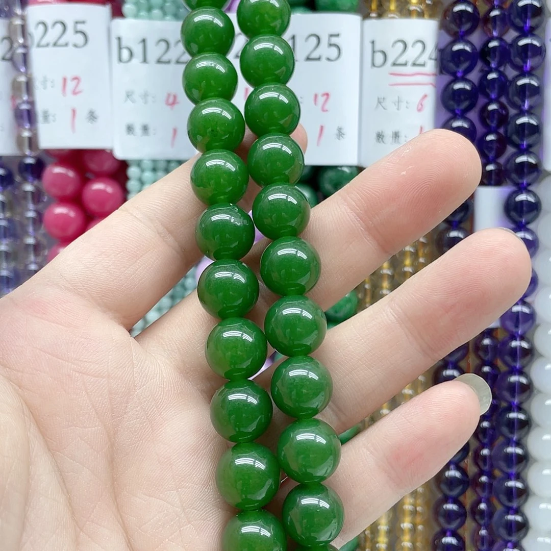 玛瑙/玉髓未镶嵌珠宝半成品12mm一条