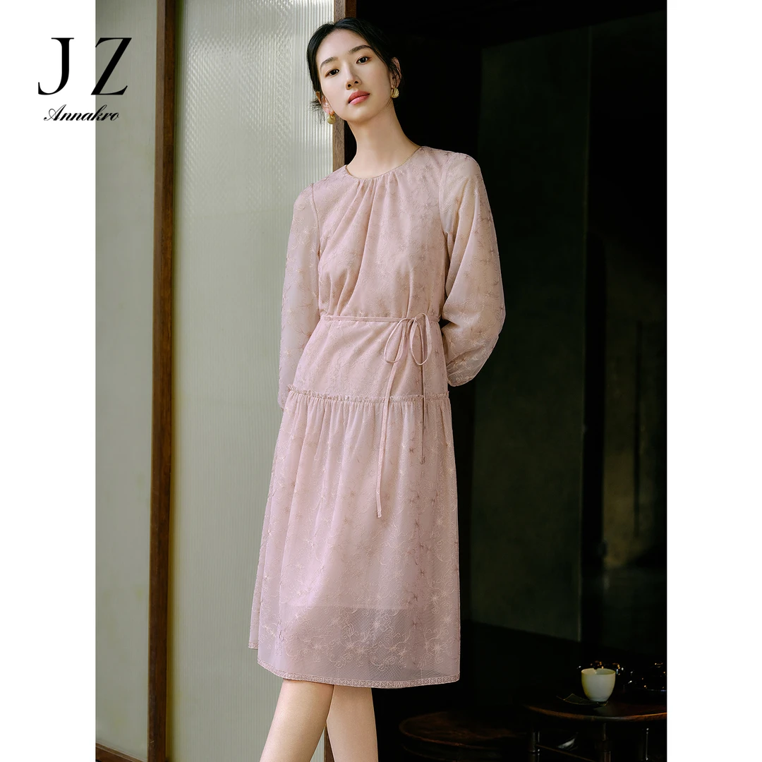 【丽公主专属】【非遗宋锦钱小萍联名】玖姿安娜蔻KWFC50047连衣裙