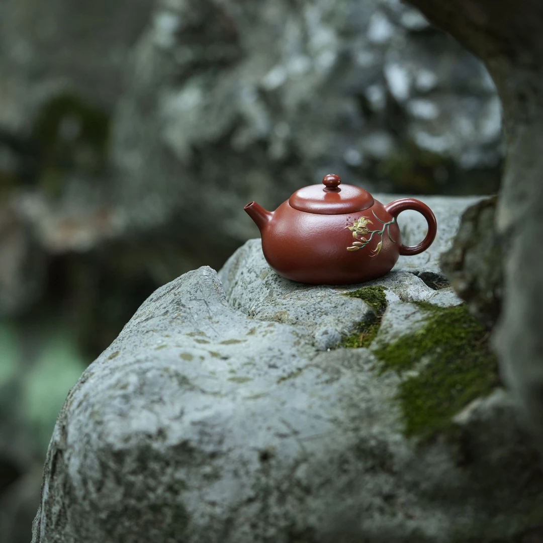 【详询客服】宜兴龙德堂 汤宣武《秋亭忘忧》原矿大红袍 茶壶约190cc