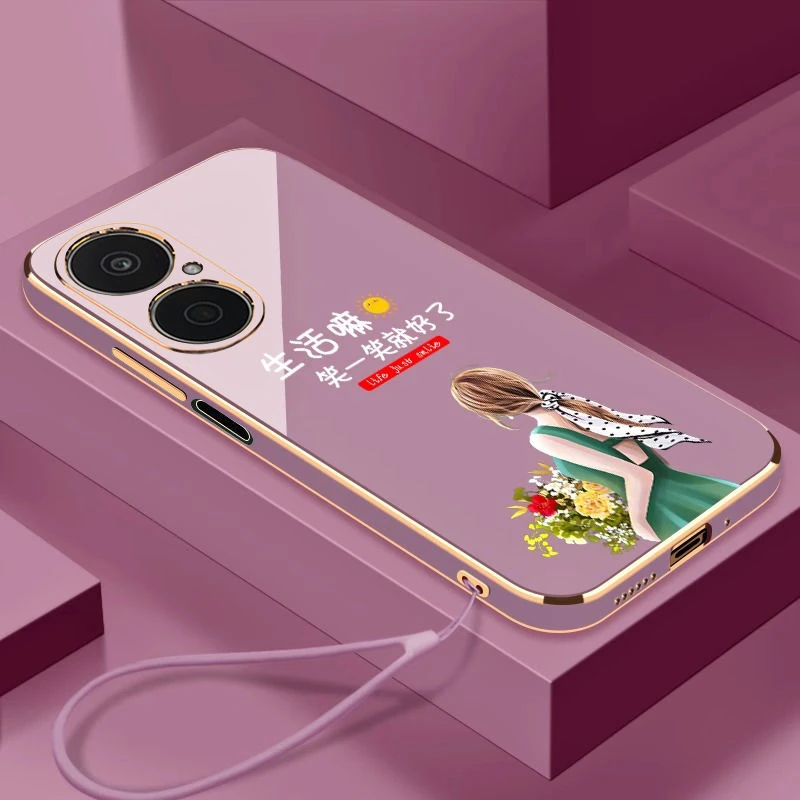 适用华为畅享80手机壳JUY-AL00软硅胶5G全包边超薄防摔清新新款女
