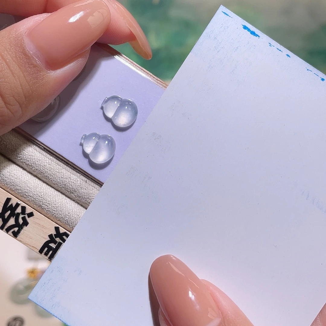 翡翠未镶嵌耳饰葫芦裸石