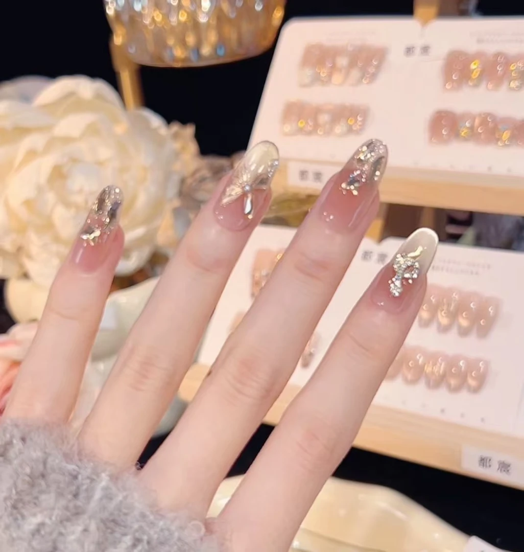 【福蝶效应】纯手工穿戴甲美甲贴片可拆卸指甲贴片10片装（10）