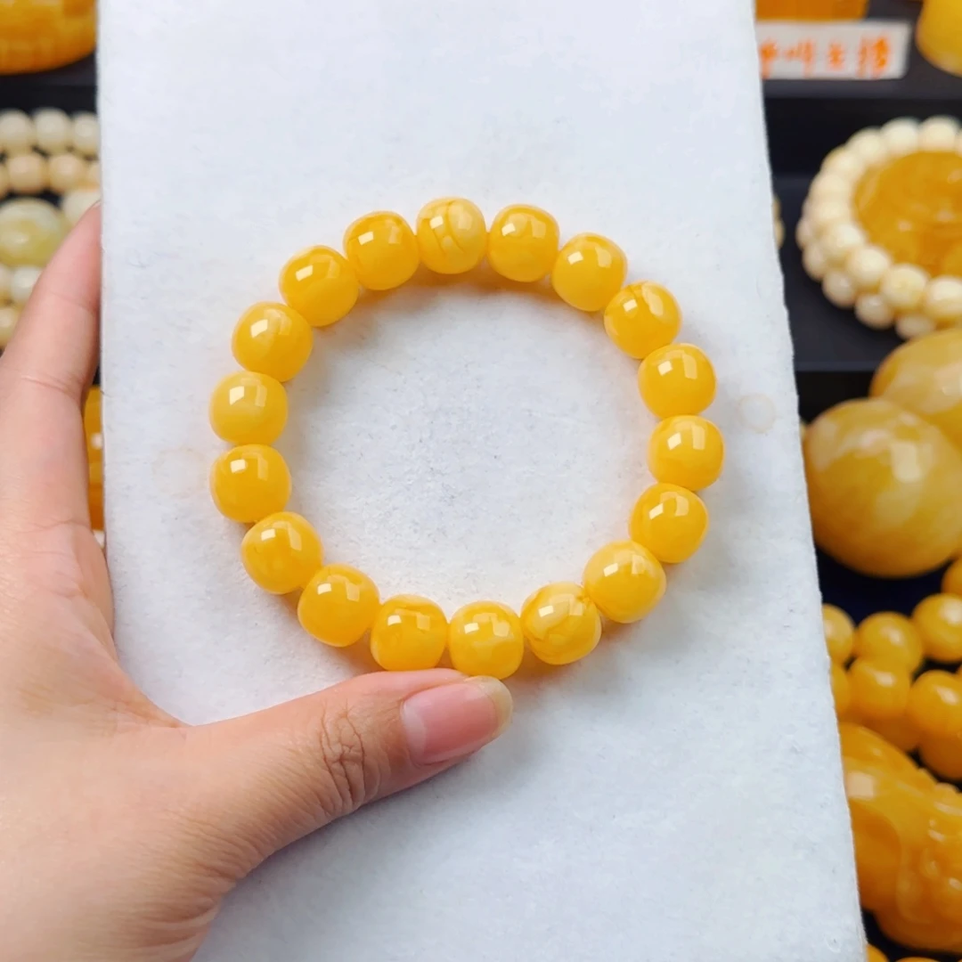 蜜蜡未镶嵌颈饰花蜡同料13