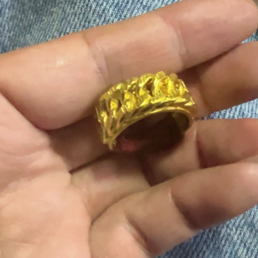 黄铜戒指 新款男款戒指尼泊尔镀金