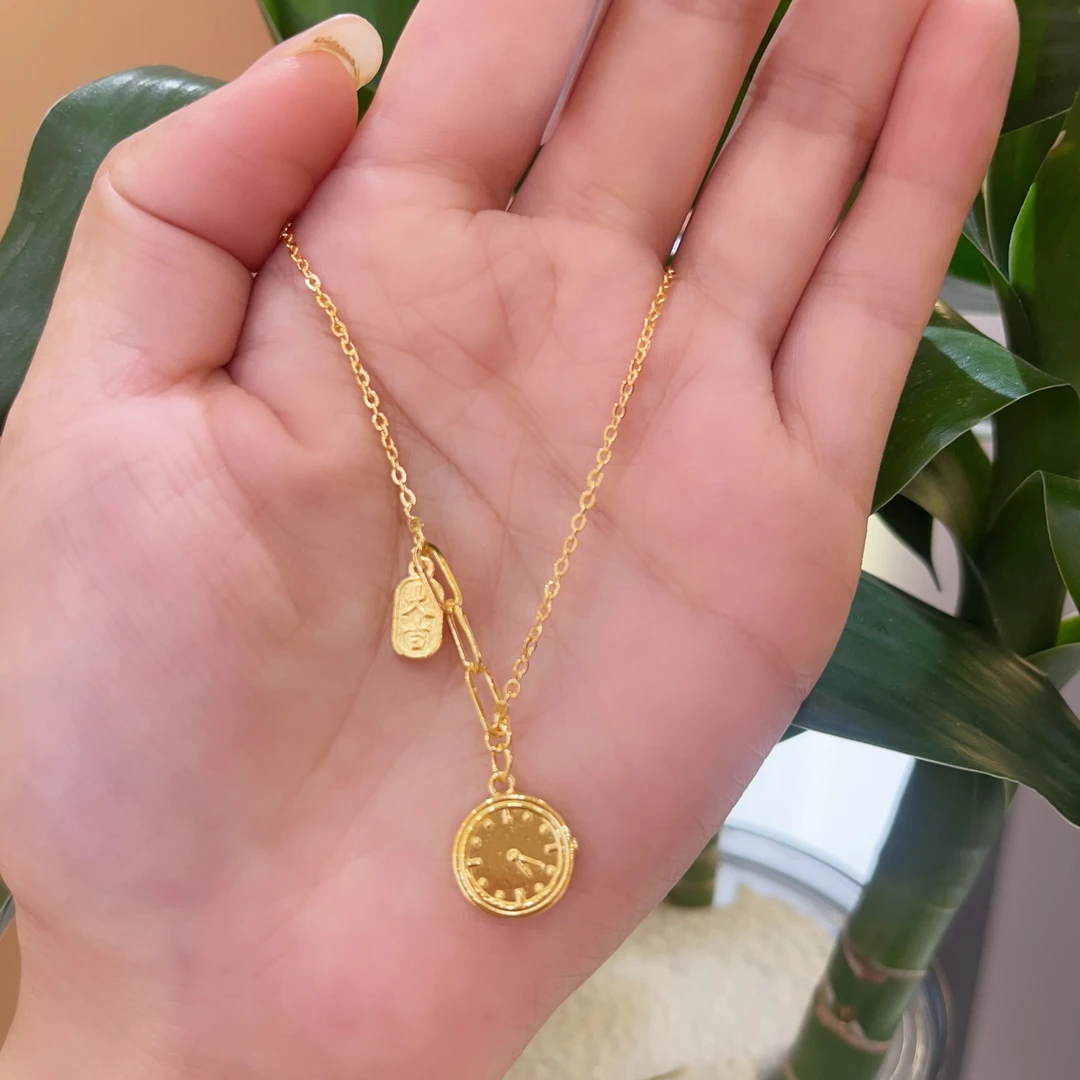 坠链均足银 小钟表套链  S-JJX119154  银4.62  包J0.27