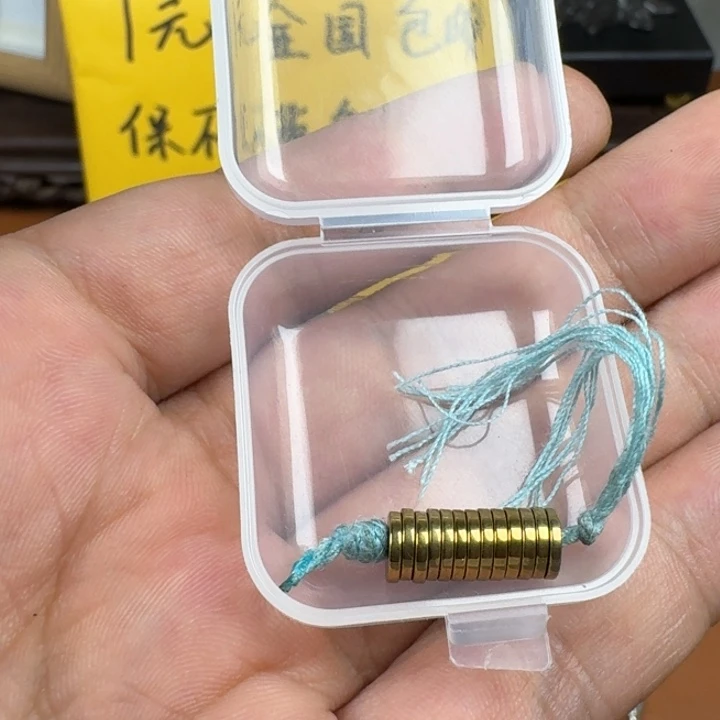 合成碳硅石铜合金文玩配饰黑胆石6✖️1