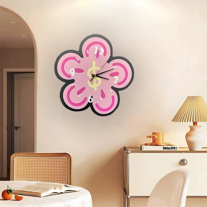 有钱花客厅挂钟电视柜2025新款摆件玄关钟表时钟创意装饰画DK08