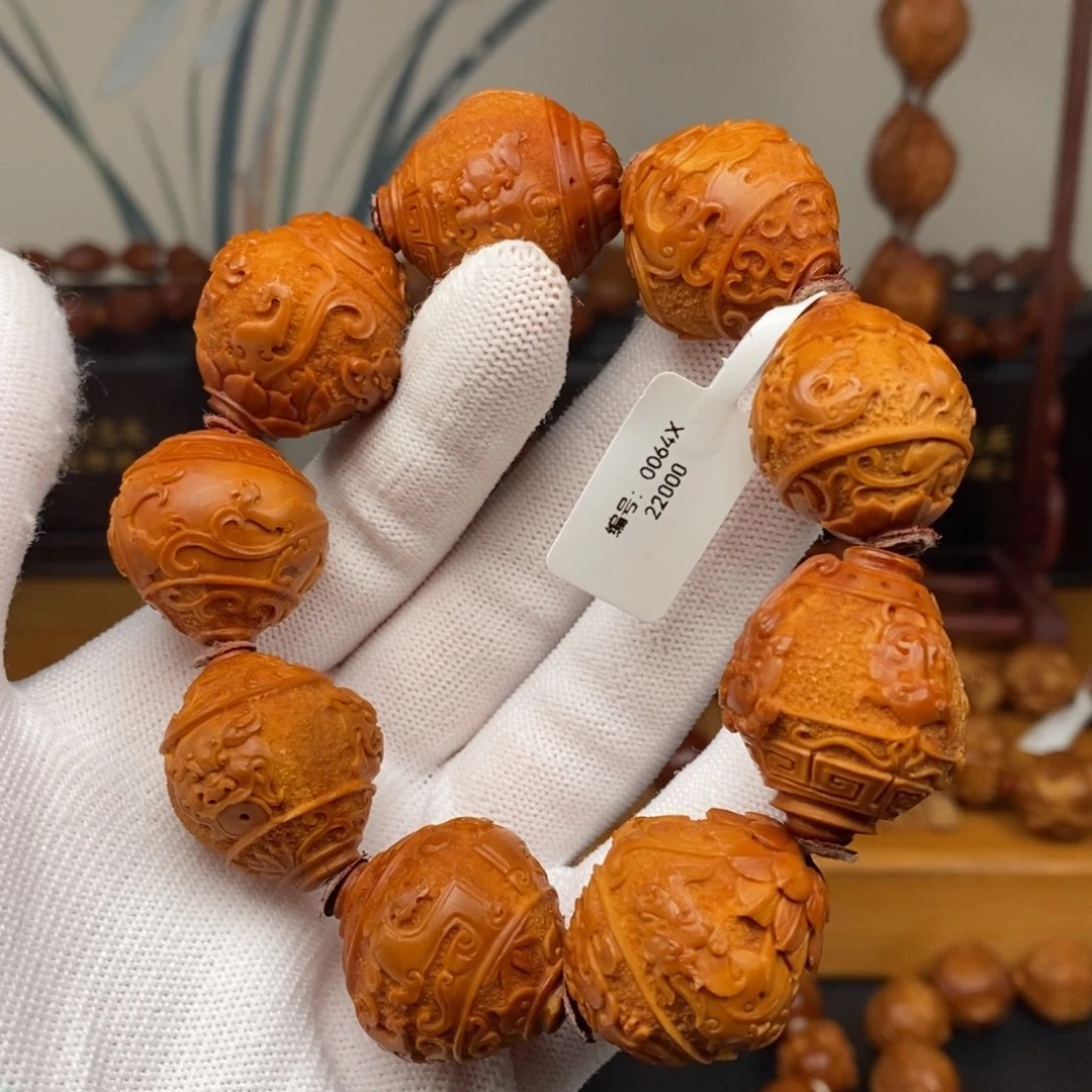 手串橄榄核许忠英老师仿古螭龙