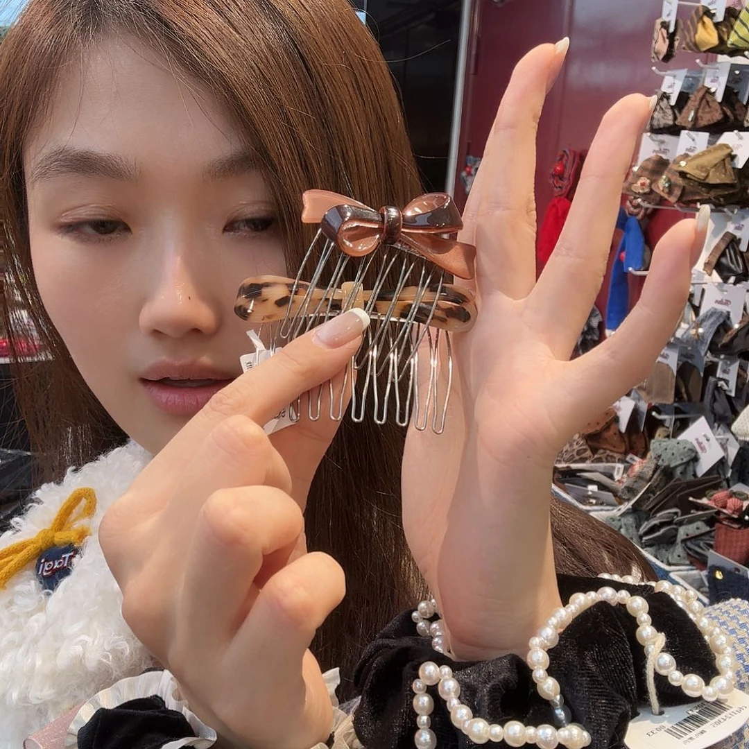 皮质非金属好看的插梳1415