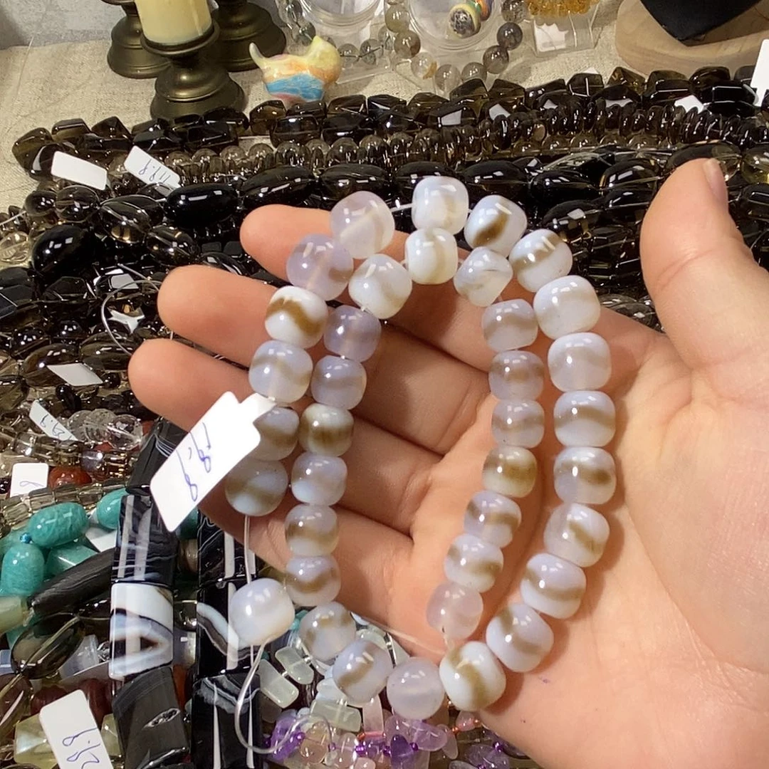 玛瑙/玉髓散珠玛瑙桶珠