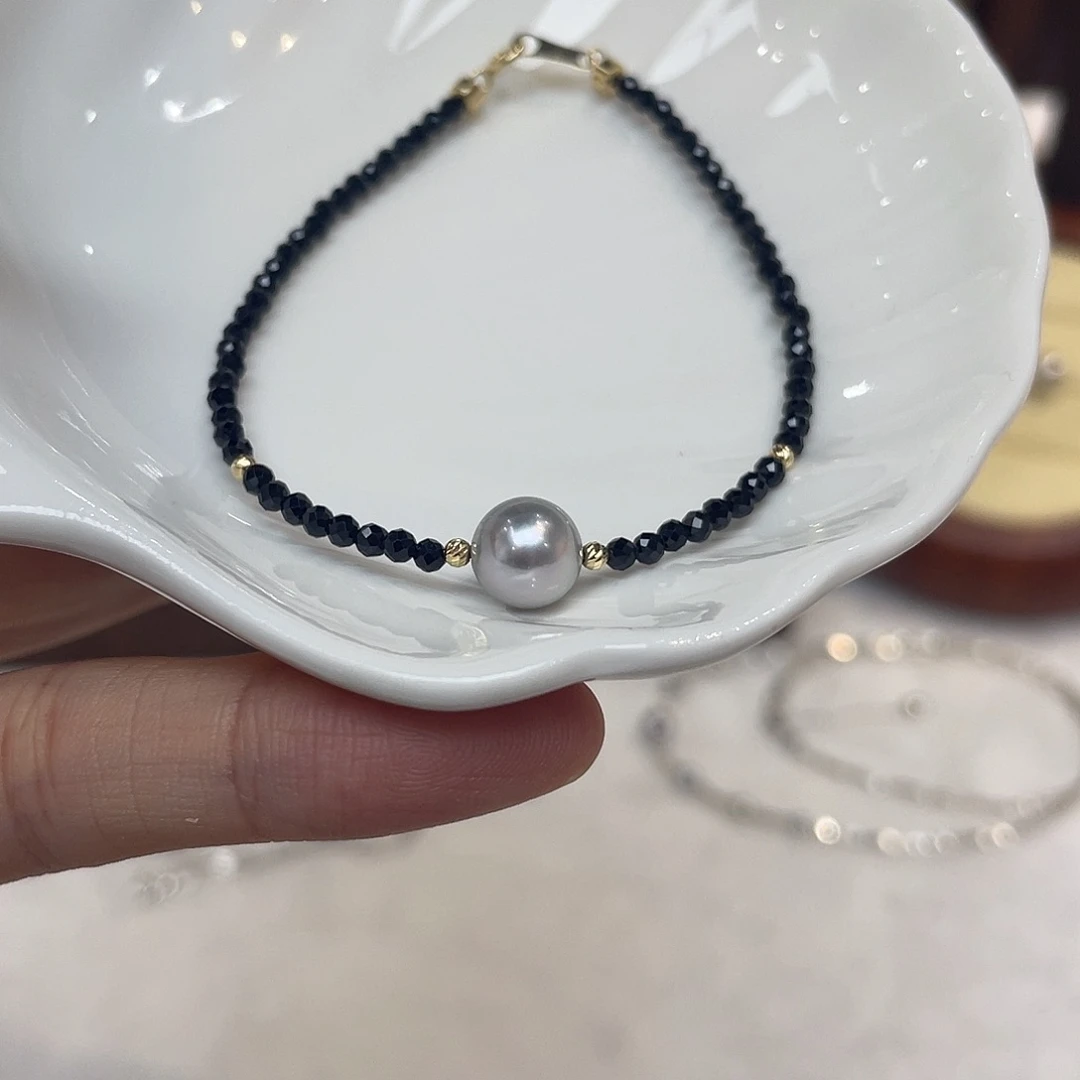 海水珍珠18K金镶嵌手绳