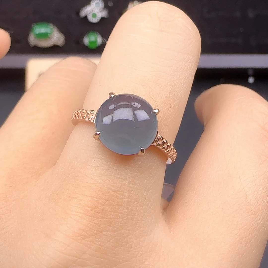 银S925镶嵌戒指翡翠