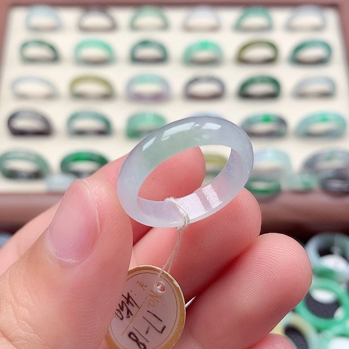 翡翠戒指未镶嵌17-18号