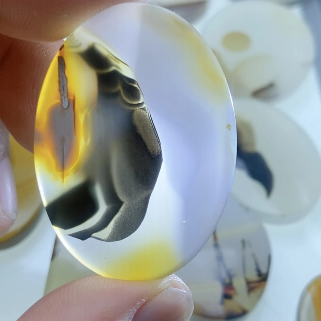 【闪购商品】玛瑙/玉髓颈饰未镶嵌中**眼