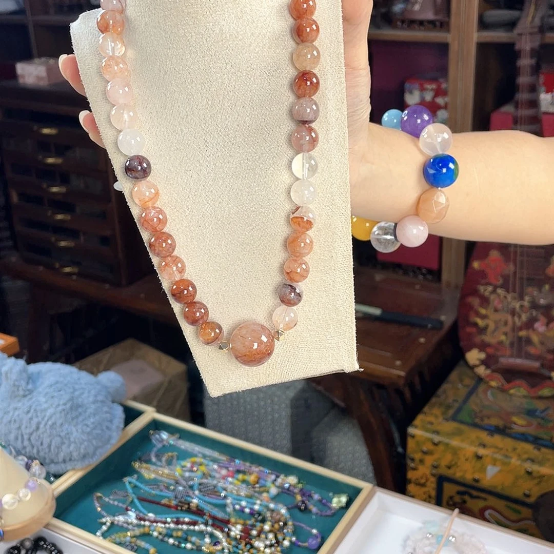 水晶手链银S925镀金镶嵌